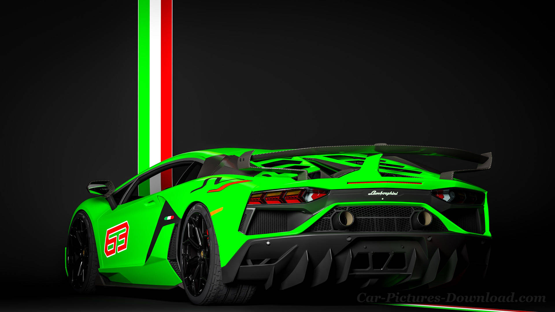 Cool Cars: Apple Green Race Lamborghini Car Background