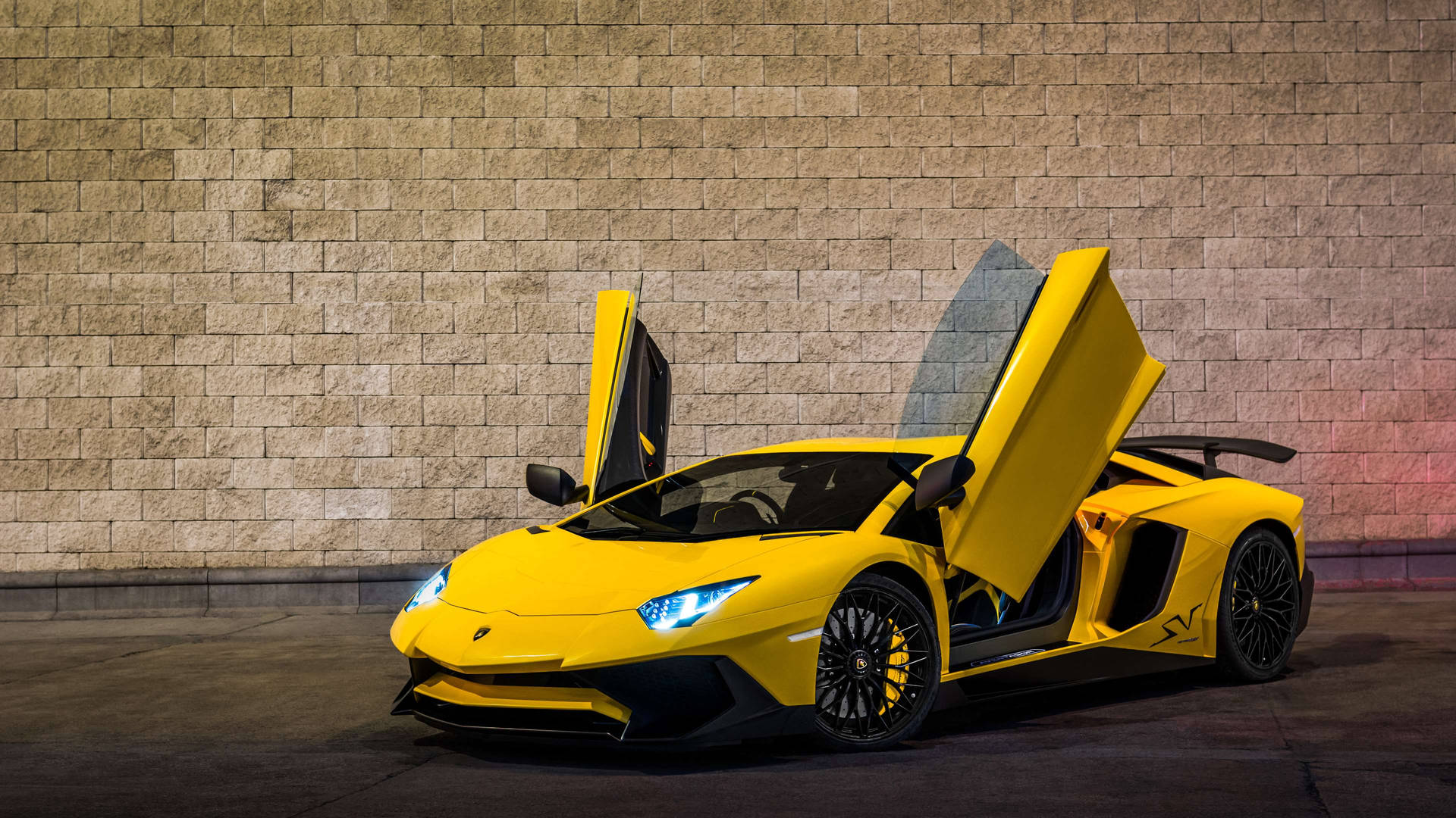 Cool Cars: Canary Yellow Modern Lamborghini Background