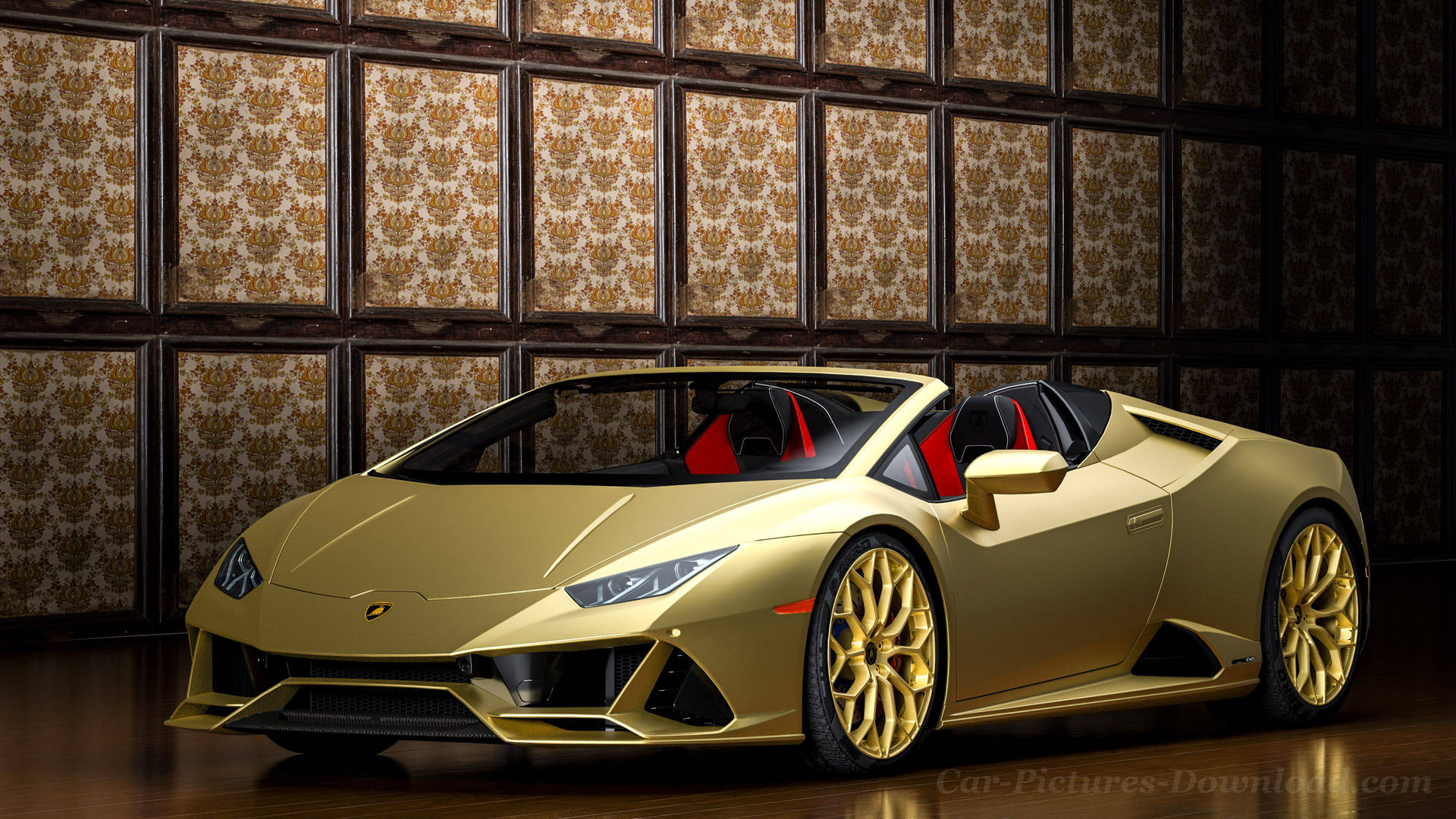 Cool Cars Feature: Golden Matte Lamborghini Background