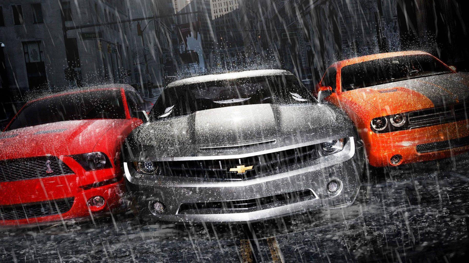 Cool Cars In The Rain