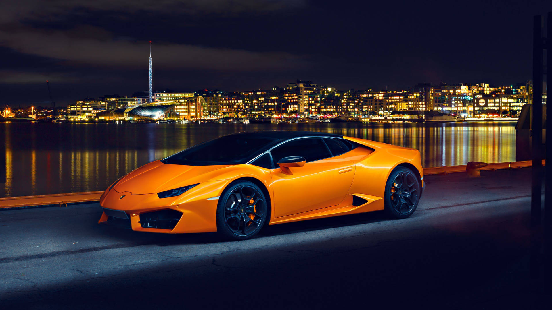 Cool Cars: Orange Lamborghini Car Background