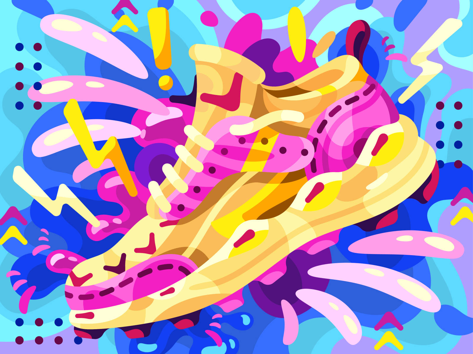 Cool Cartoon Shoe Background