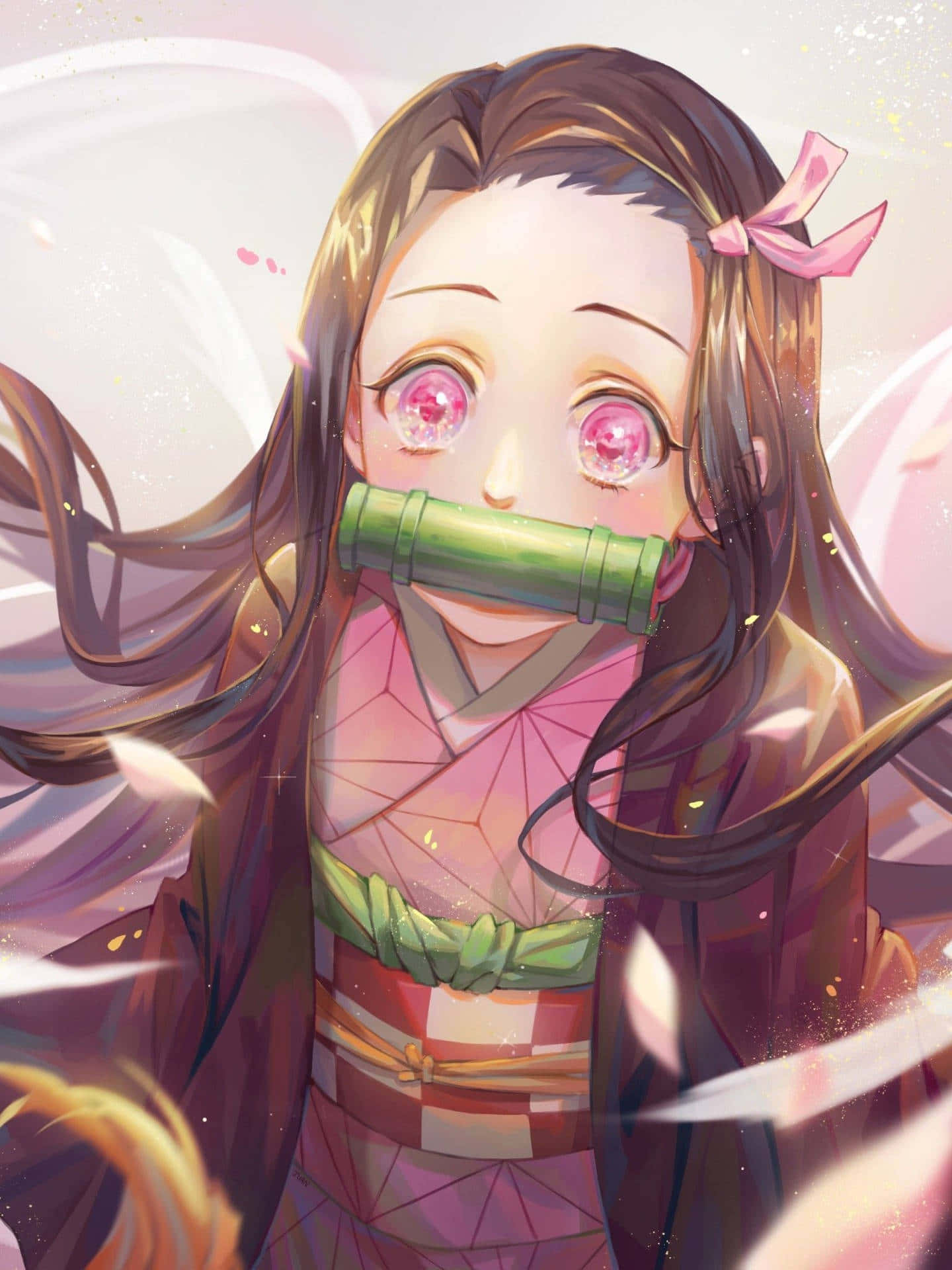 Cool Chibi Nezuko Background