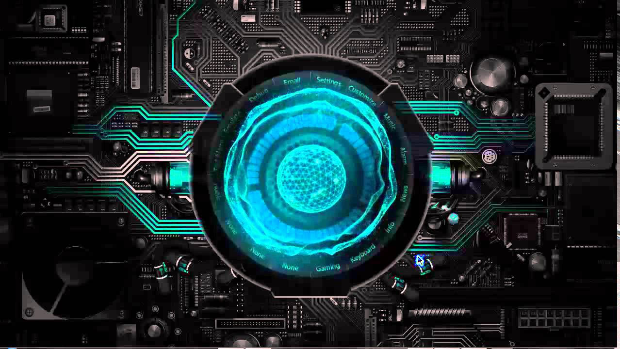 Cool Circle Electronics Poster Background