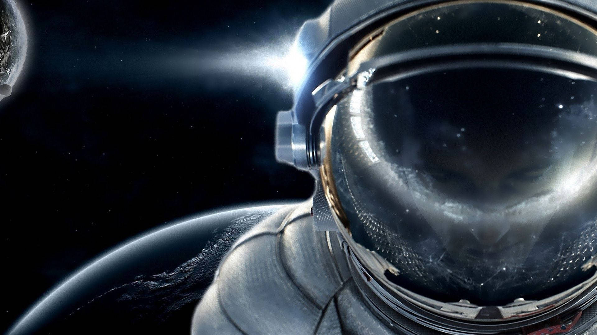 Cool Close-up Shot Astronaut Background