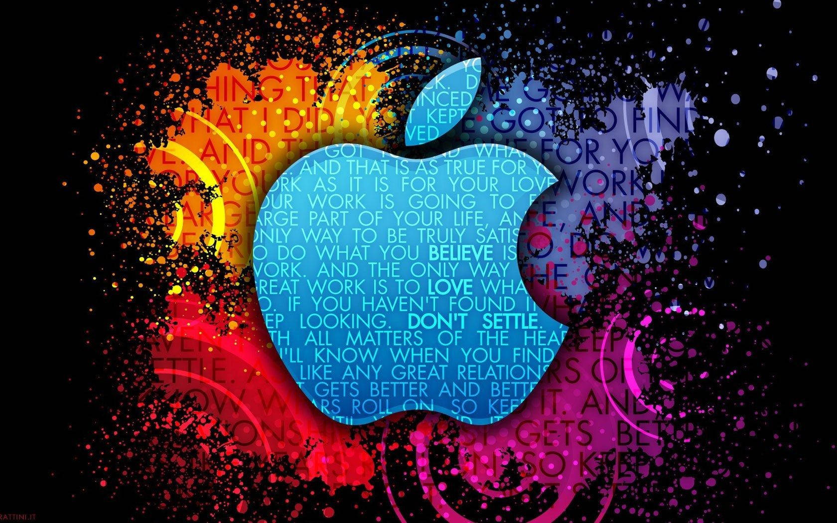 Cool Colorful Apple Logo Background