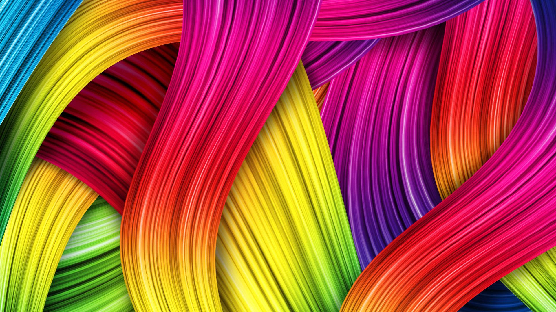 Cool Colorful Strands Flowing Background