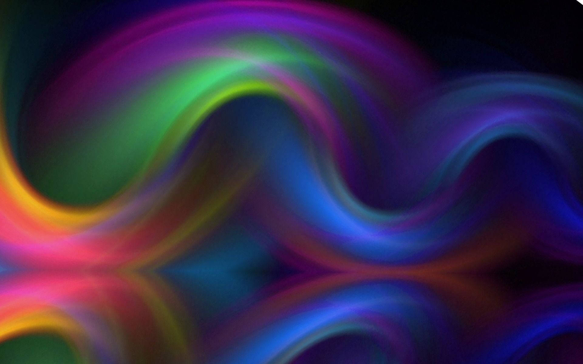 Cool Colorful Waves On Black Background