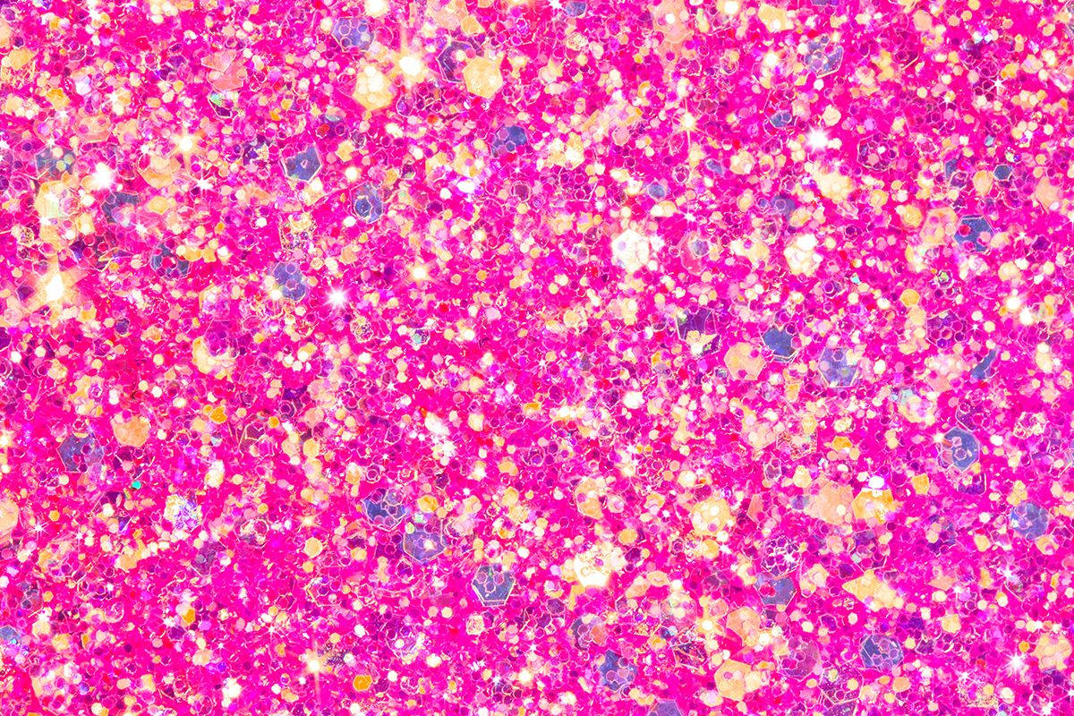 Cool Colors And Pink Glitters Background