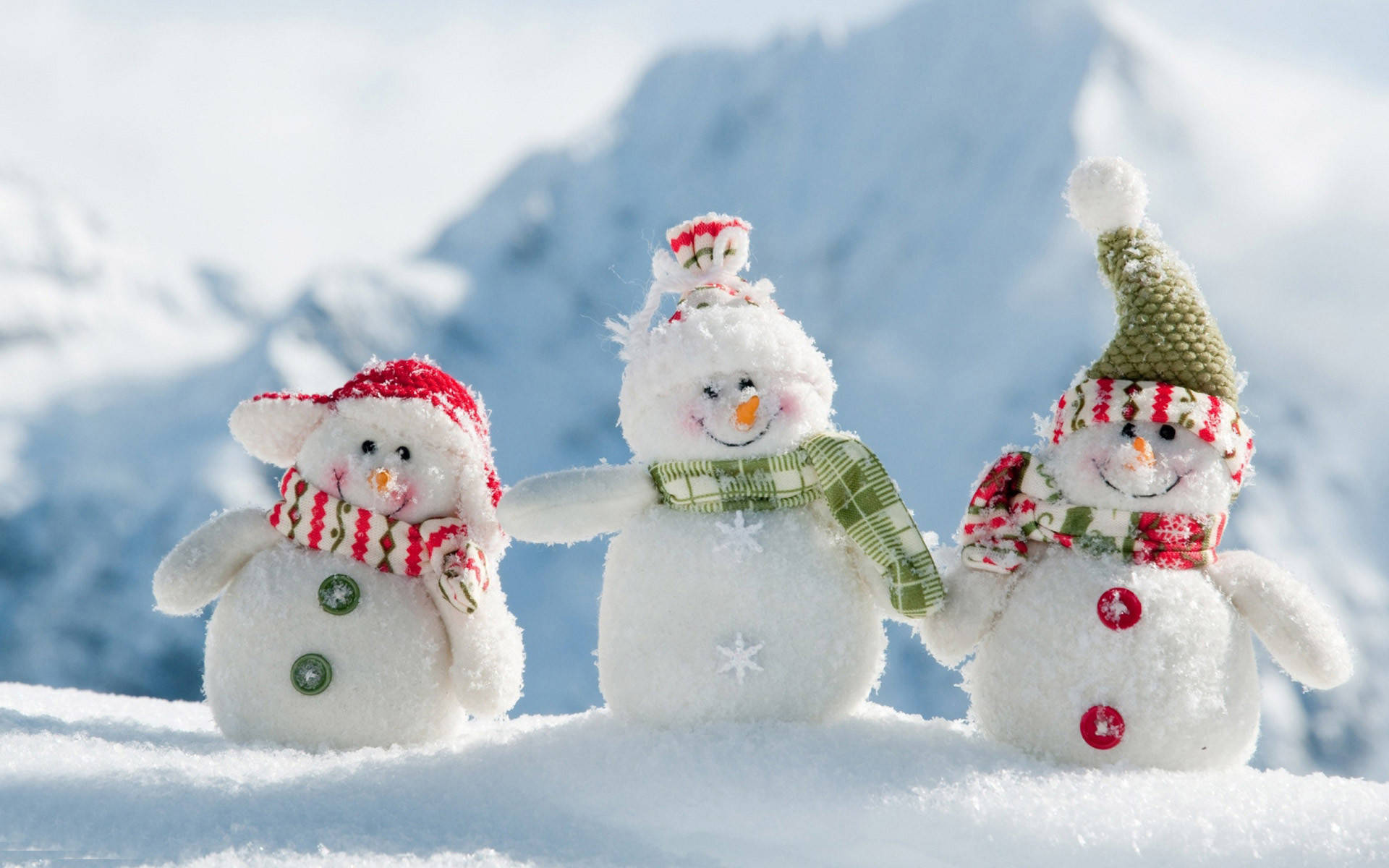 Cool Cute Snowmen Background