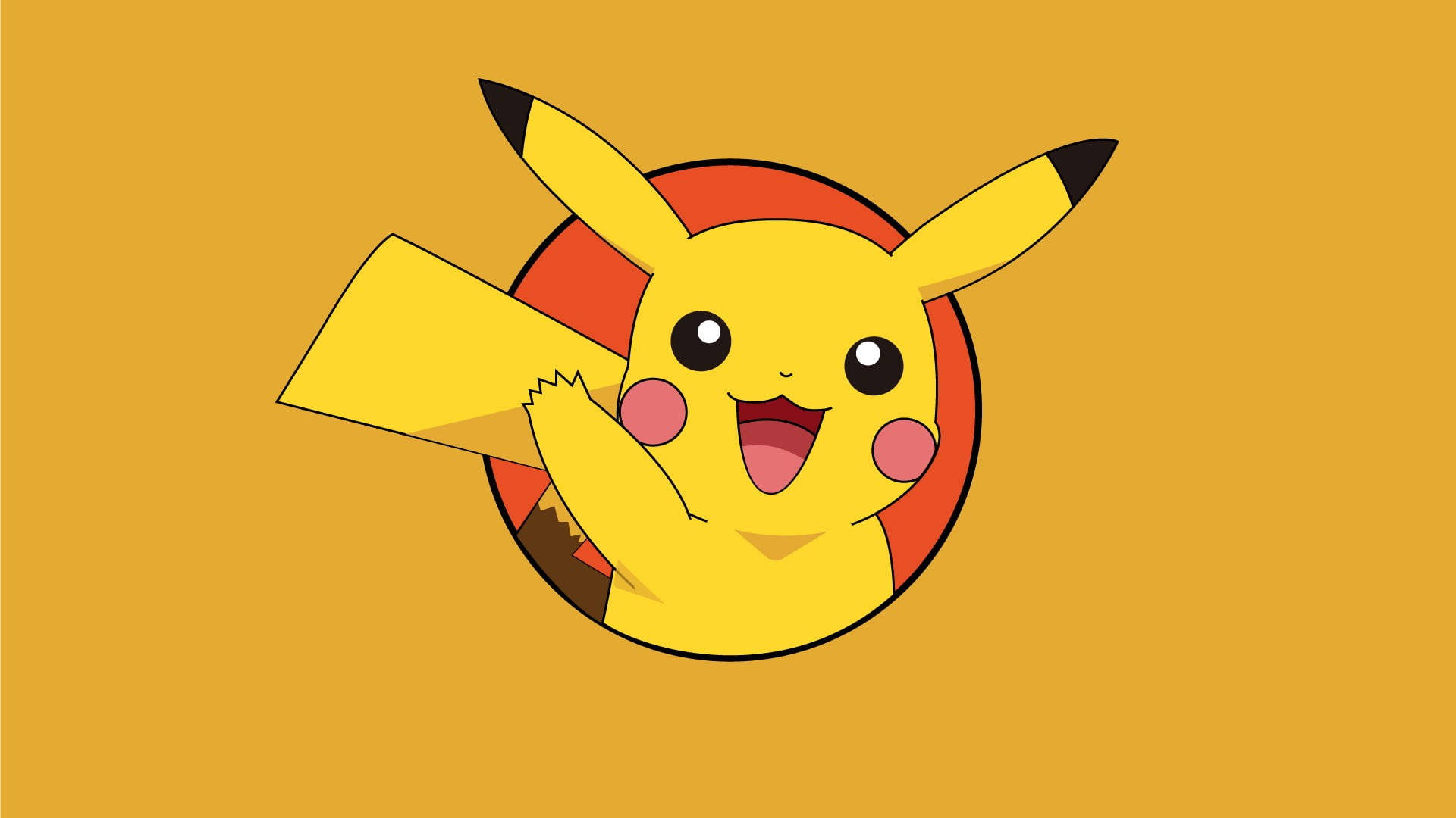 Cool Cute Waving Pikachu Background