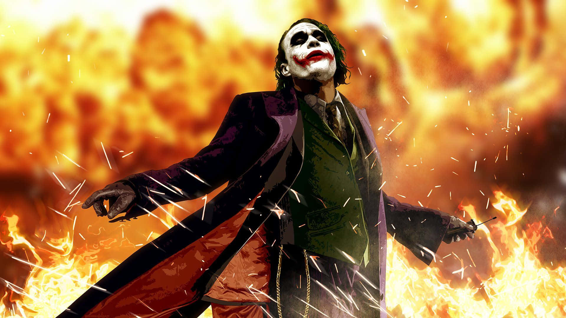 Cool Dangerous Joker Flames Art