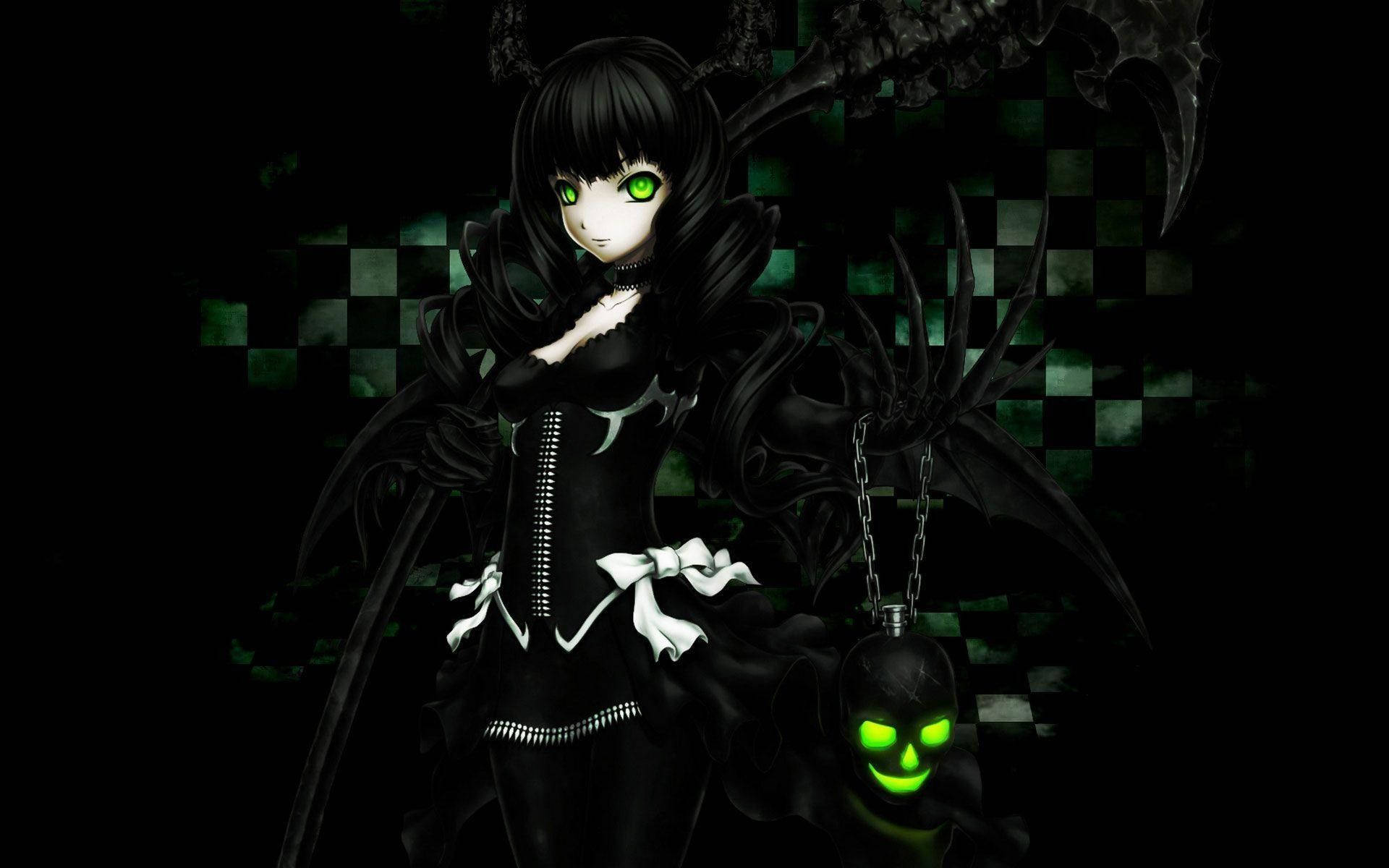 Cool Dark Anime Girl Background