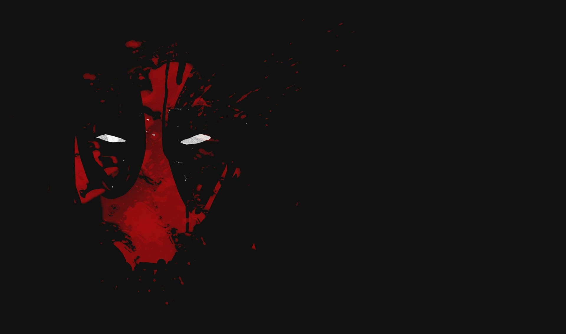 Cool Dark Deadpool Face Background