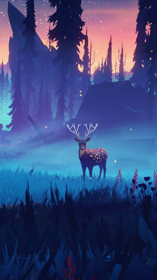 Cool Deer Screensaver Theme Background