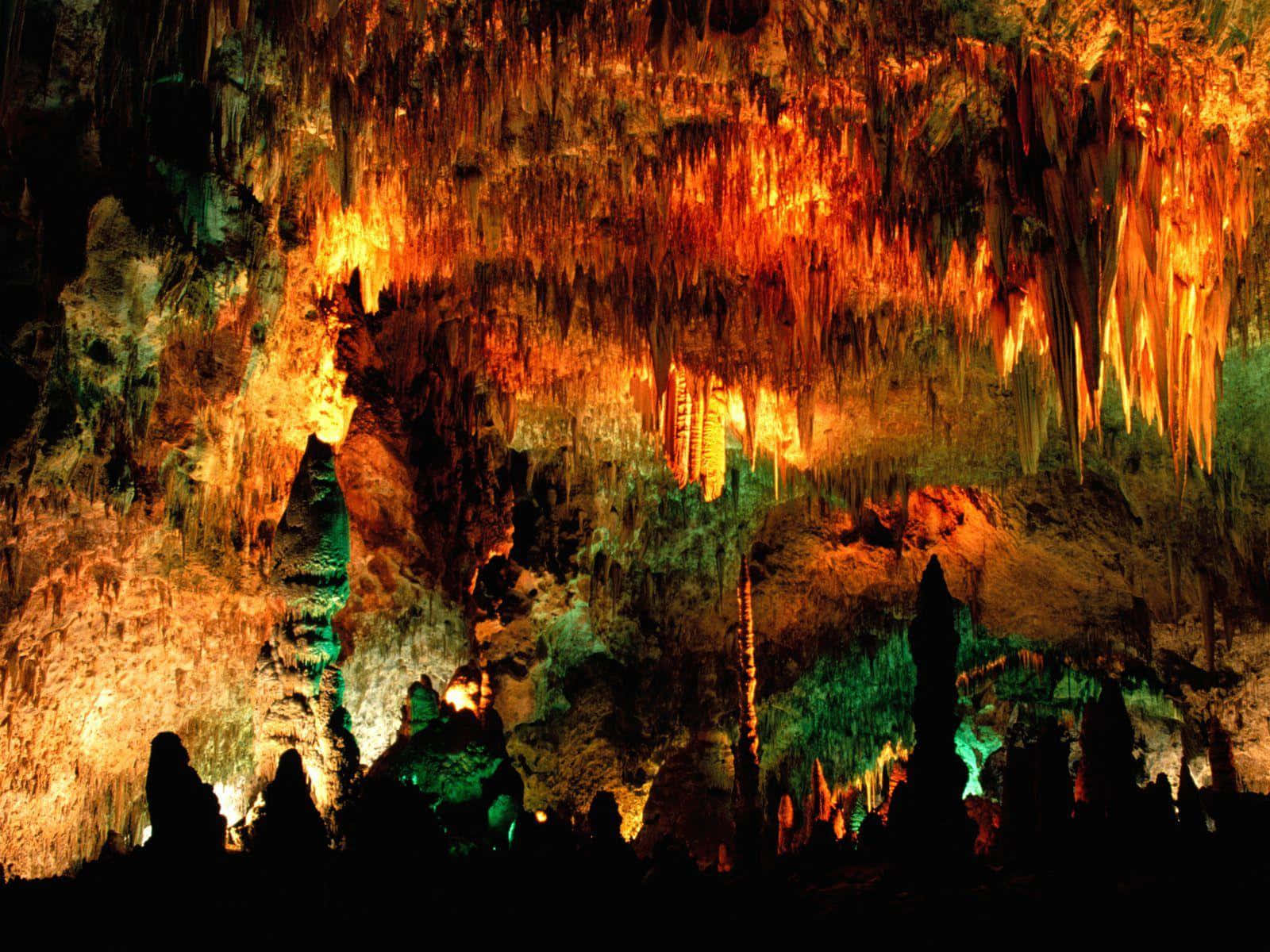 Cool Deposits Carlsbad Caverns National Park Background
