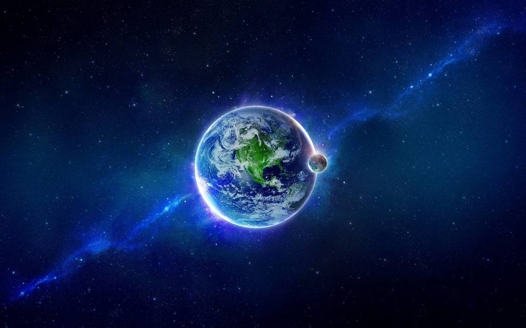 Cool Desktop Earth And Moon Background