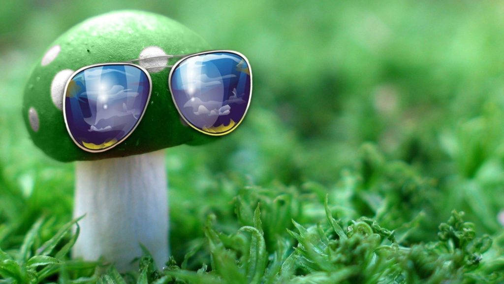 Cool Desktop Green Mushroom Background