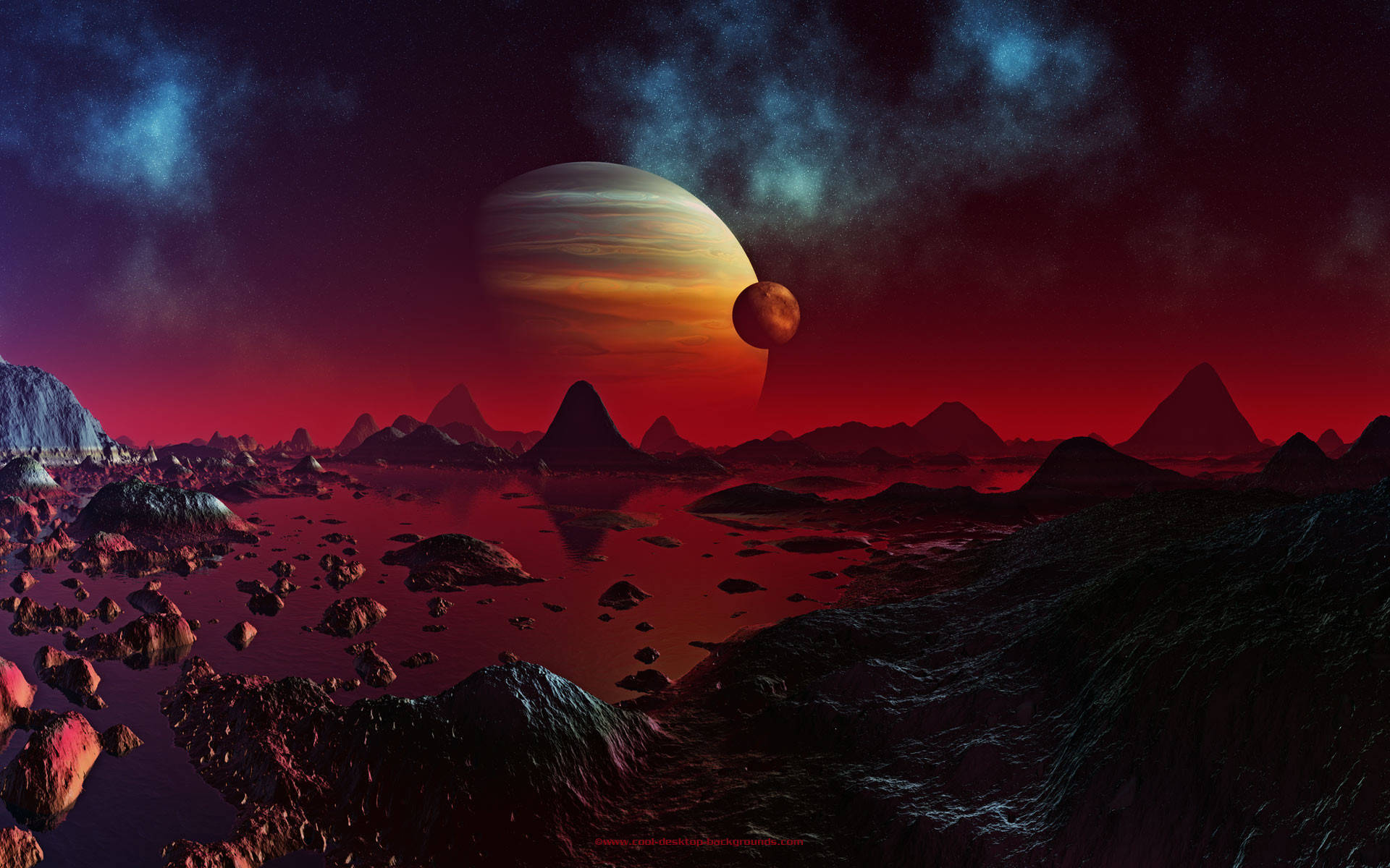 Cool Desktop Sci-fi Planet Background