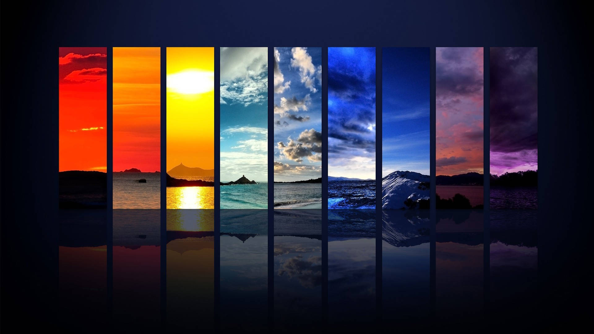 Cool Desktop Weather Collage Background