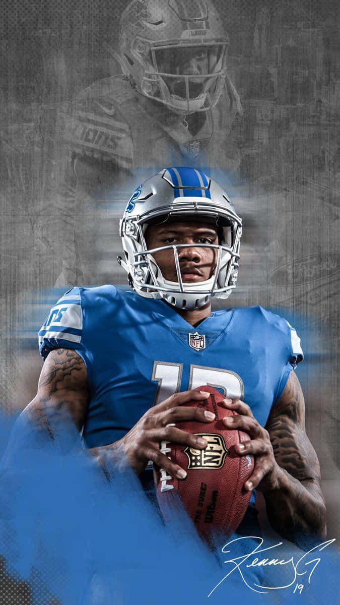 Cool Detroit Lions Poster Kenny Golladay Background