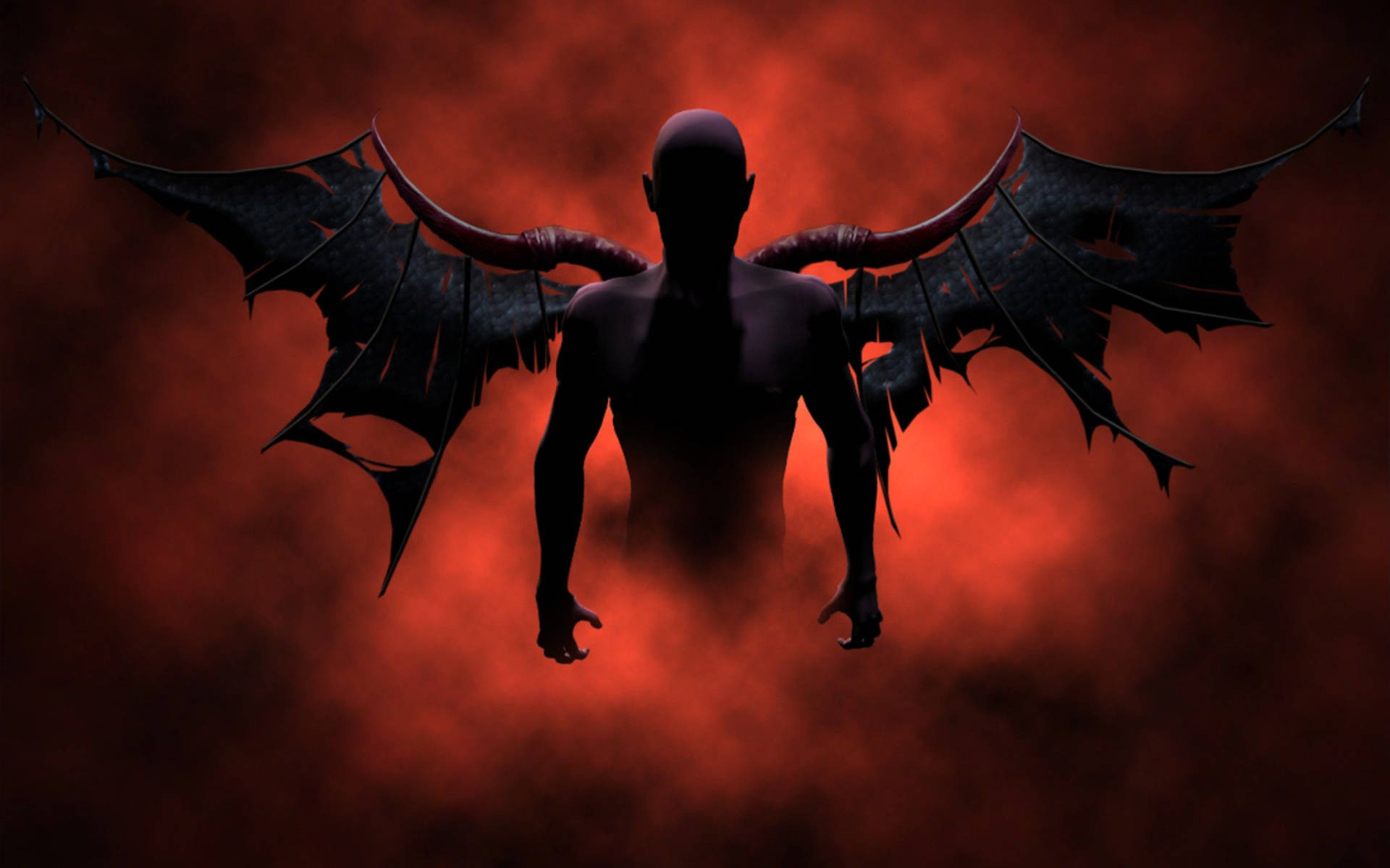 Cool Devil Bat Wings Background