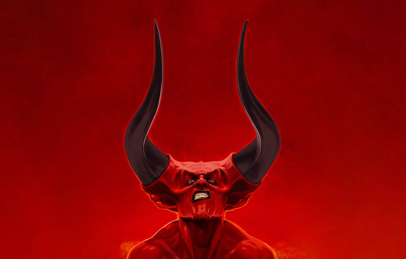 Cool Devil Long Horn Background