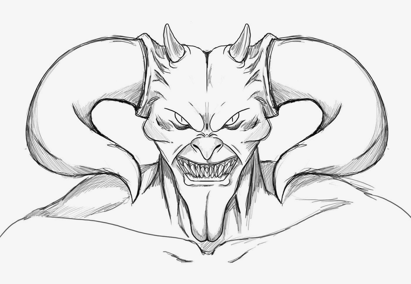 Cool Devil Plain Sketch Background