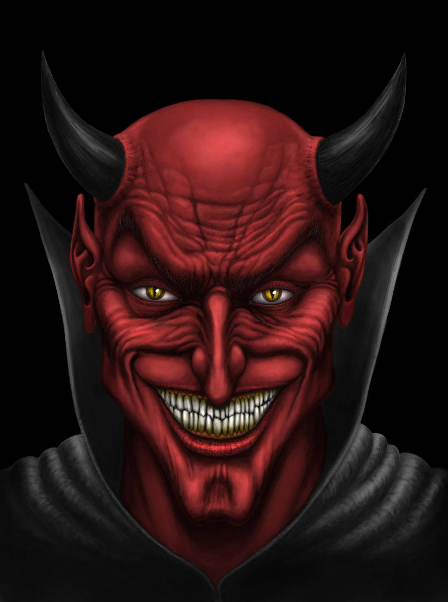 Cool Devil Red Art Background