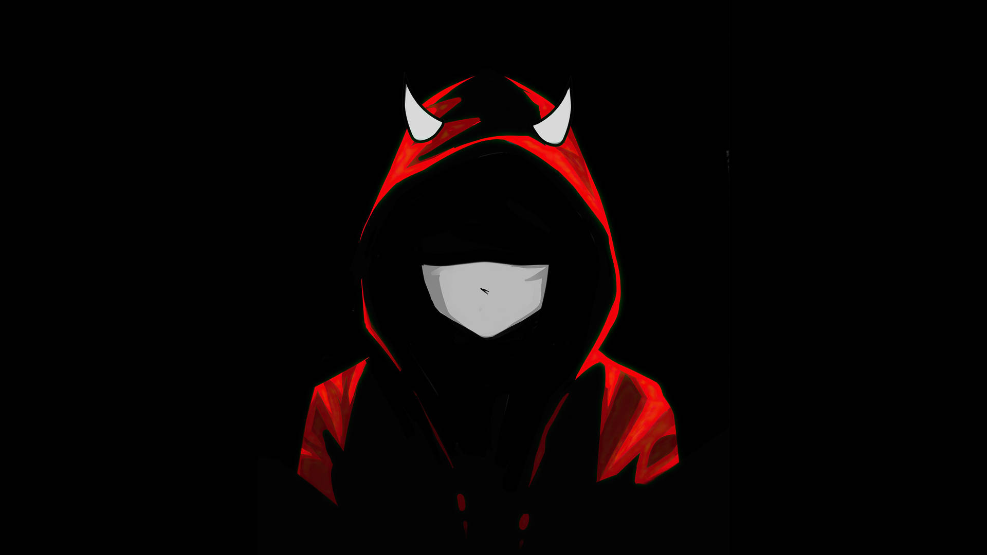Cool Devil Red Hoody Background