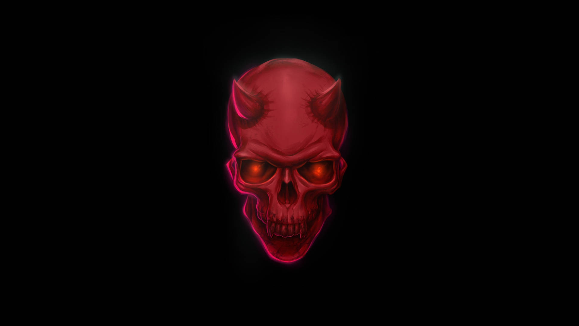 Cool Devil Red Skull Background