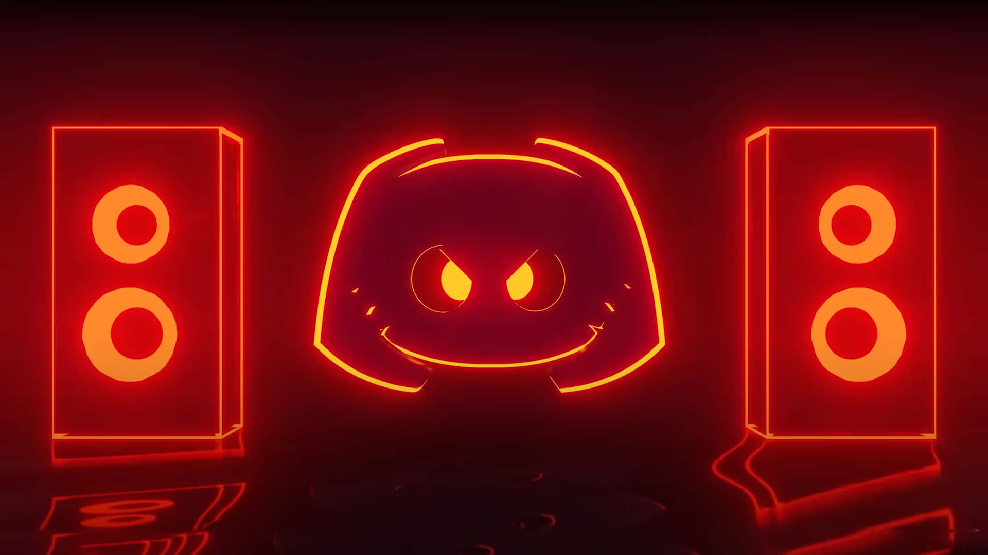 Cool Discord In Neon Red Background