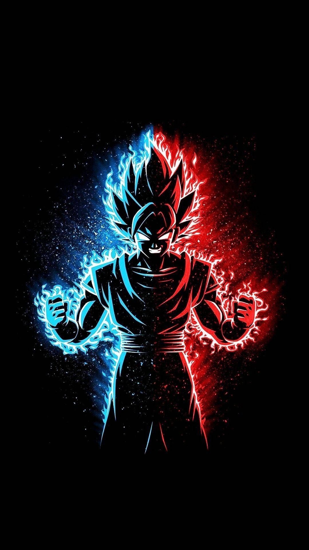 Cool Dragon Ball Z Blue And Red Background