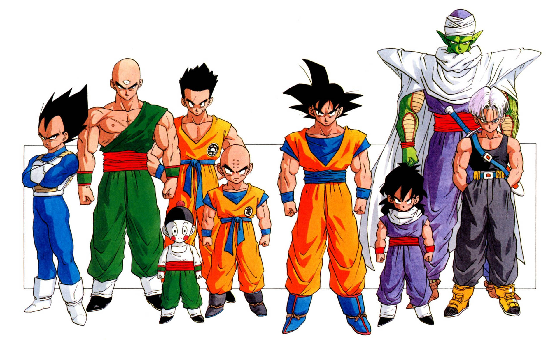 Cool Dragon Ball Z On White Background Background