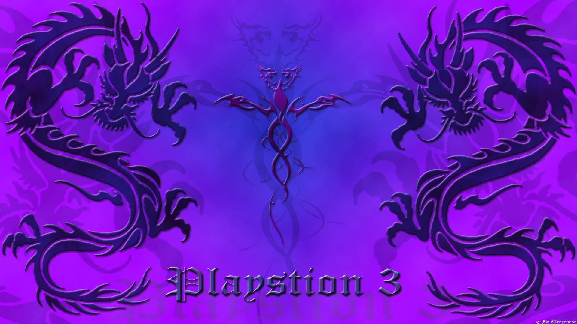 Cool Dragons Ps3 Purple Artwork Background
