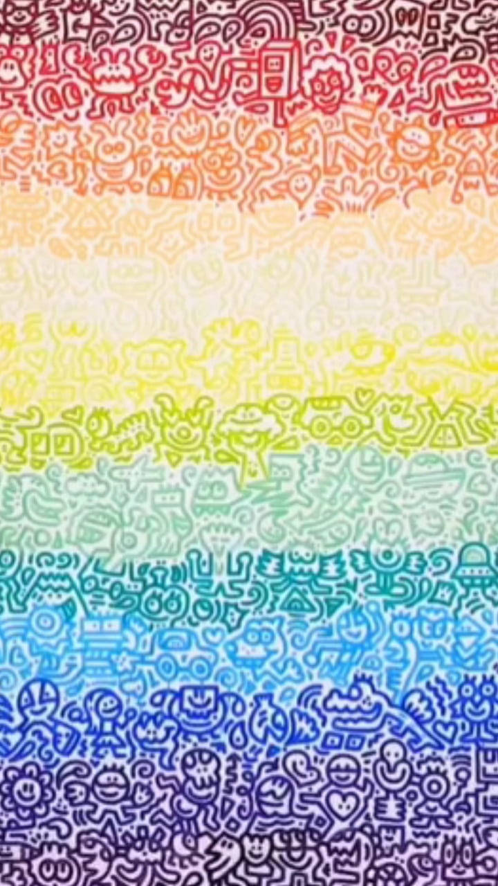 Cool Drawing Rainbow Doodle