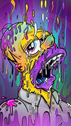 Cool Drip Homer Simpson Background