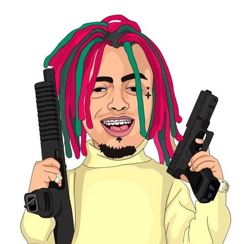 Cool Drip Lil Pump With Guns Background