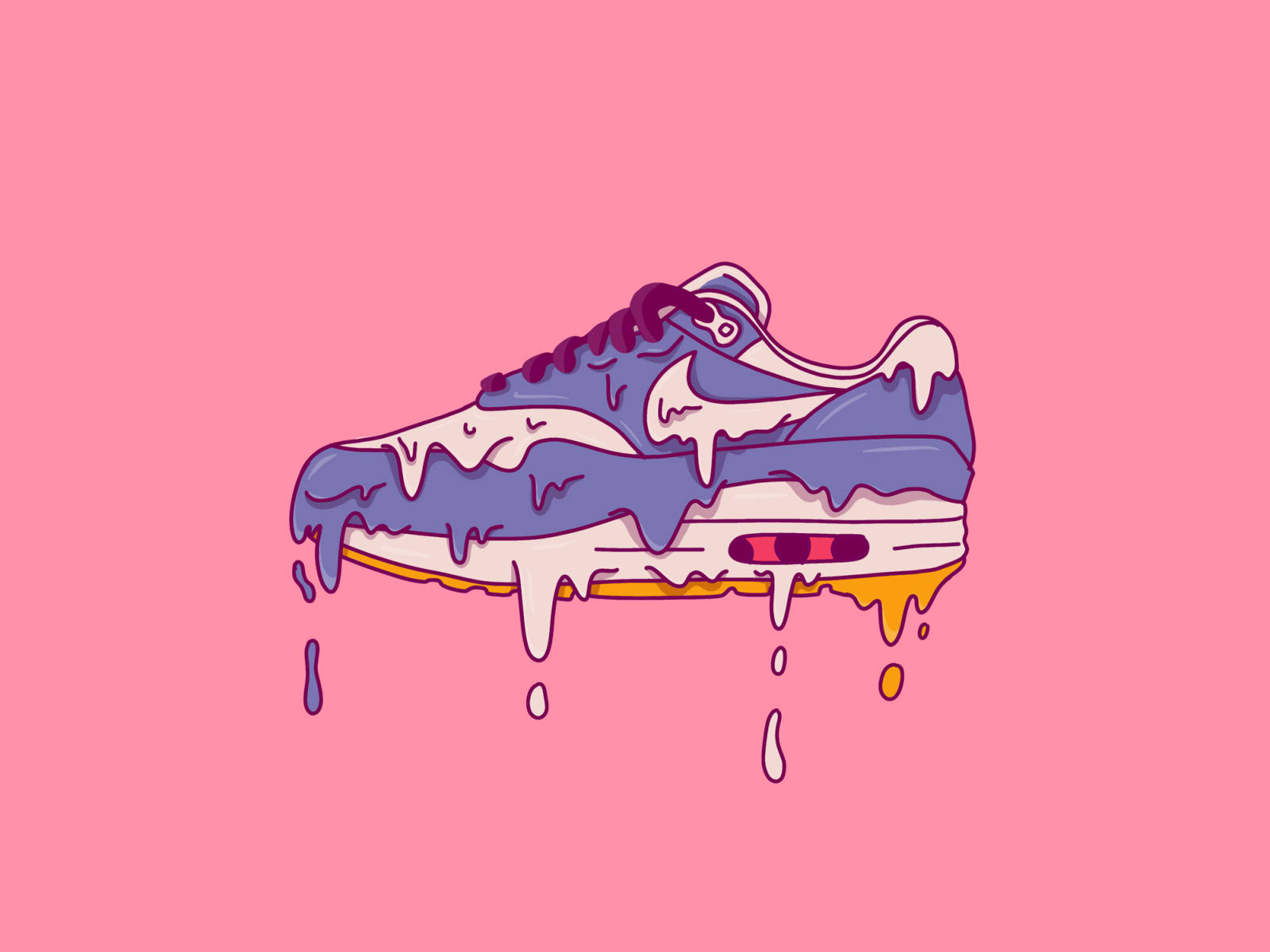 Cool Drip Melting Sneaker Background