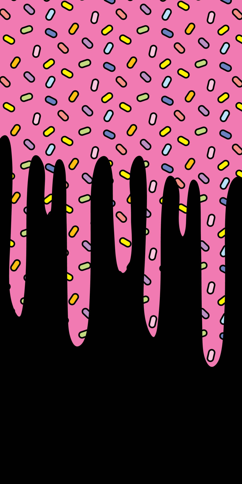 Cool Drip Pink Sprinkles Background
