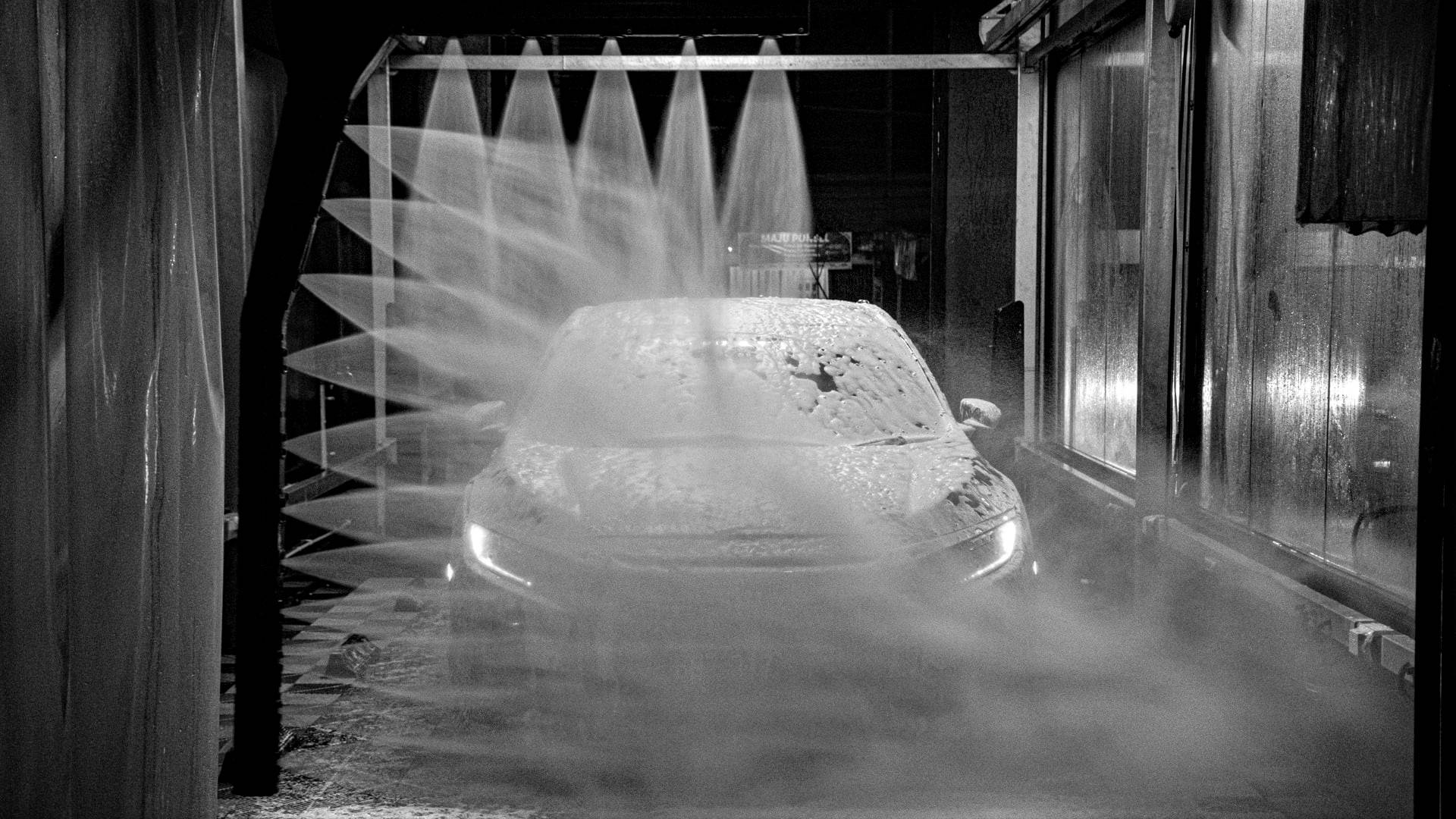 Cool Drive-thru Car Wash Background