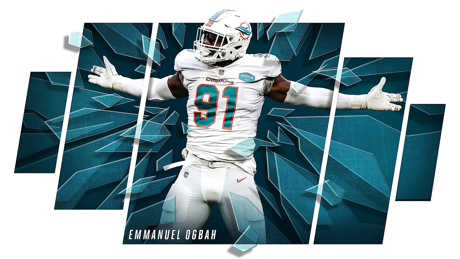 Cool Emmanuel Ogbah Miami Dolphins Wallpaper Background