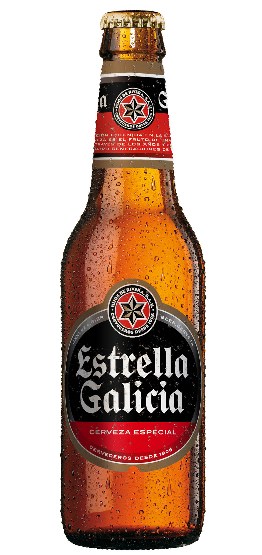 Cool Estrella Galicia Beer Bottle Background