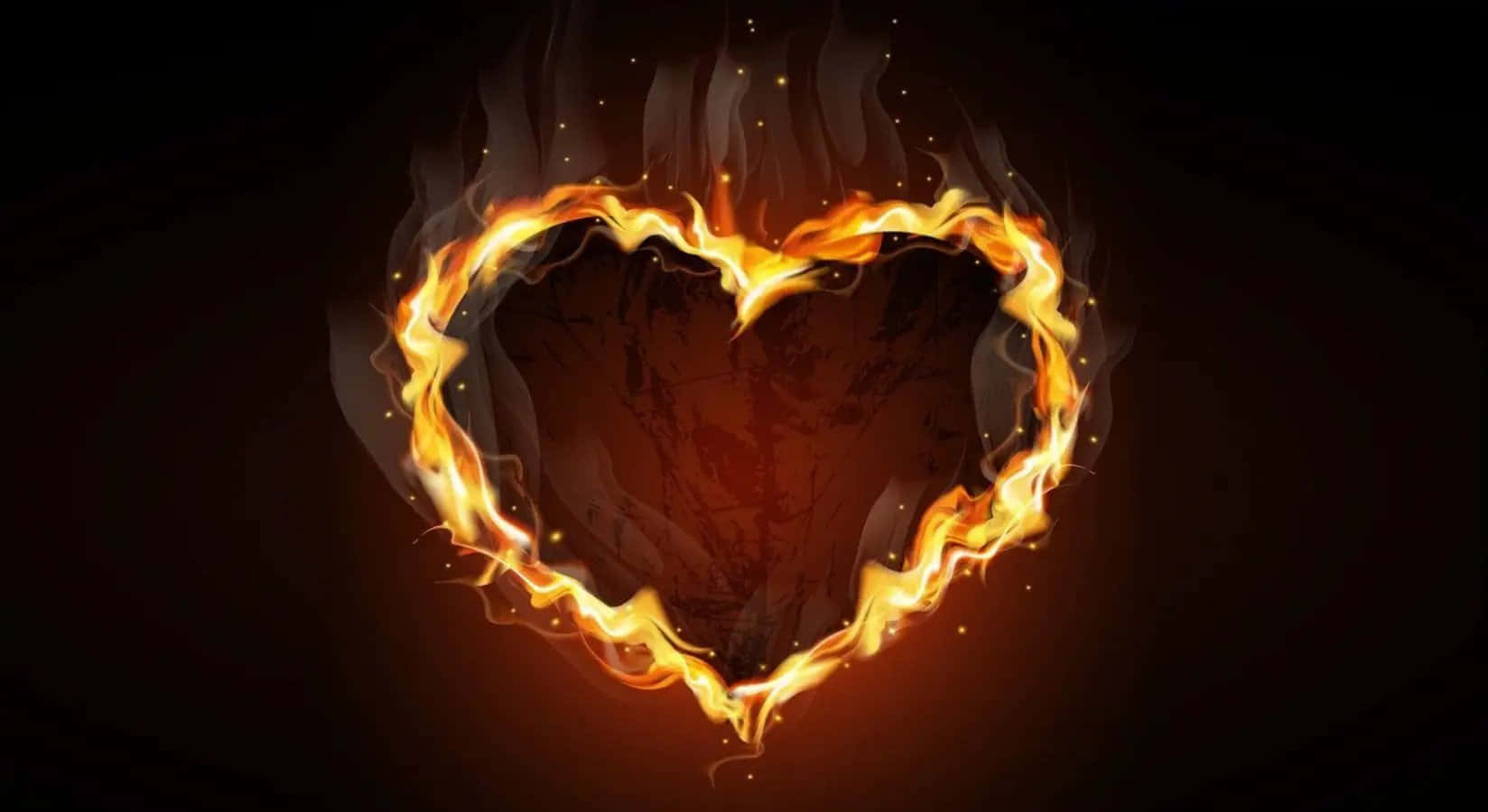 Cool Fire Heart Background