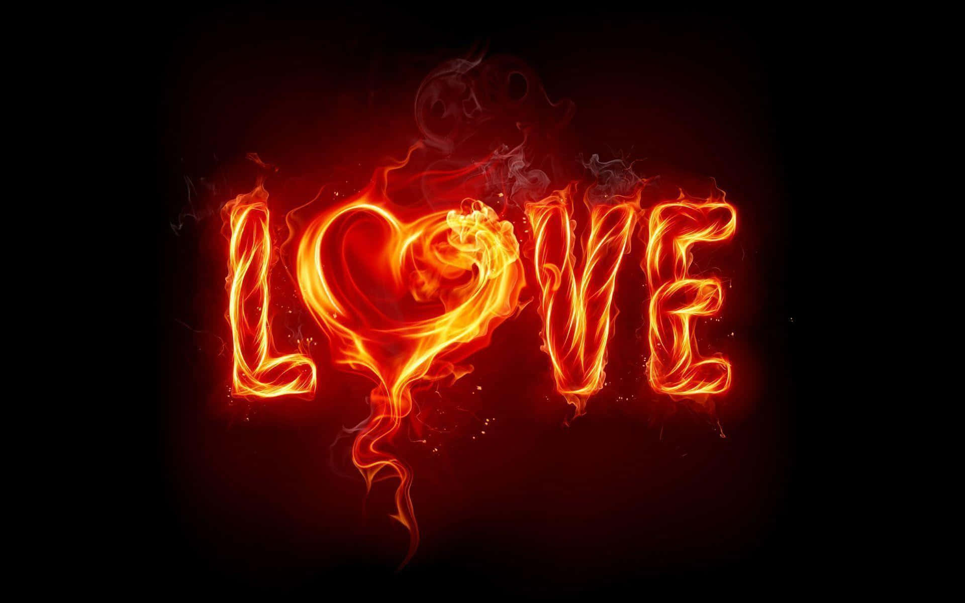 Cool Fire Love Background