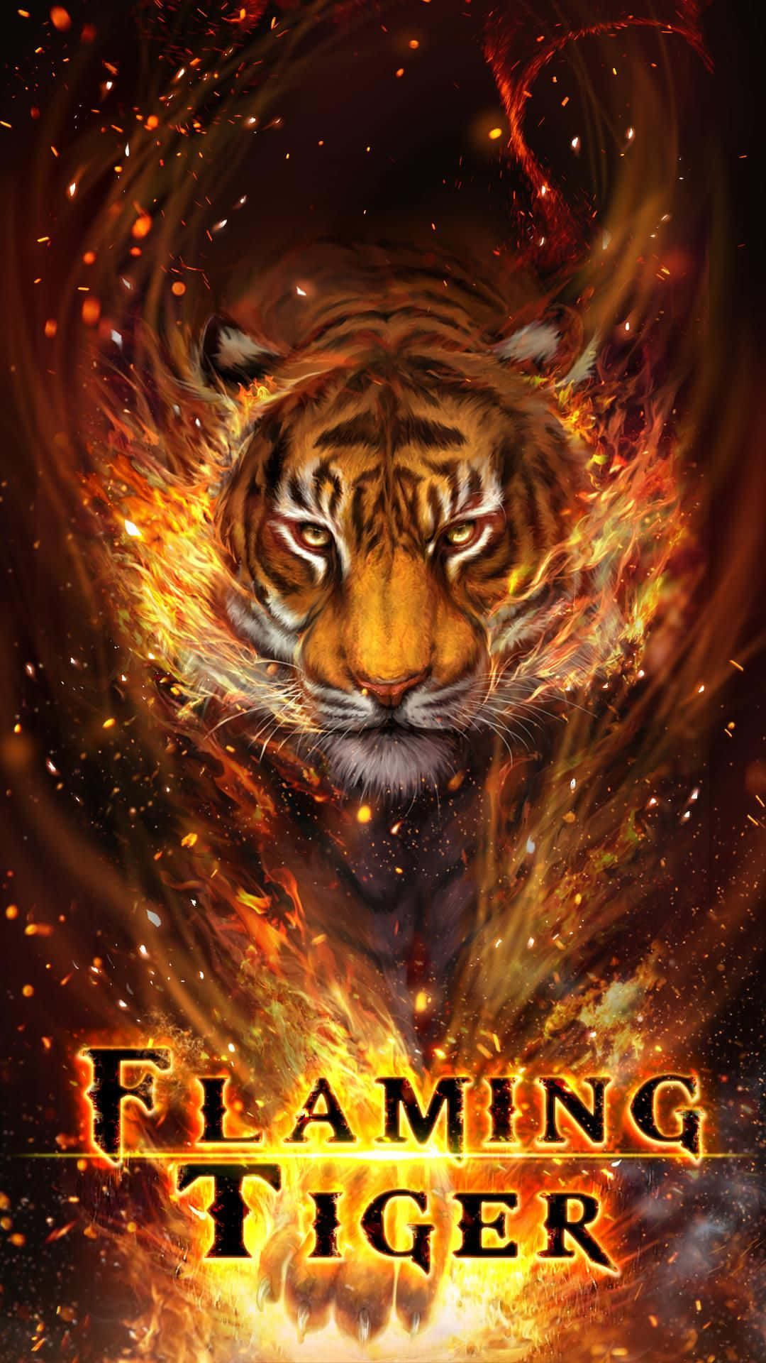 Cool Fire Tiger Background