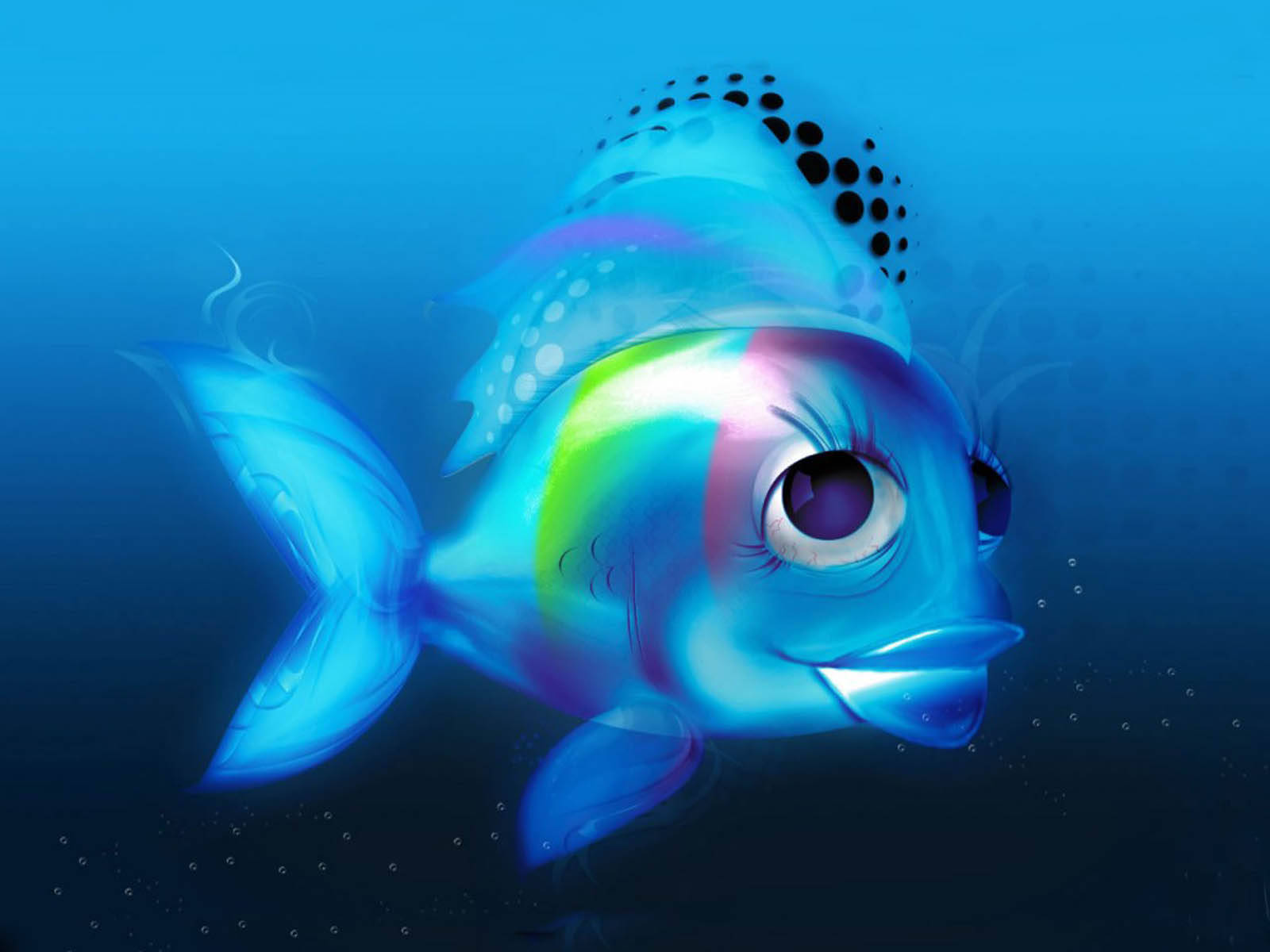 Cool Fish Cute Eyes Background