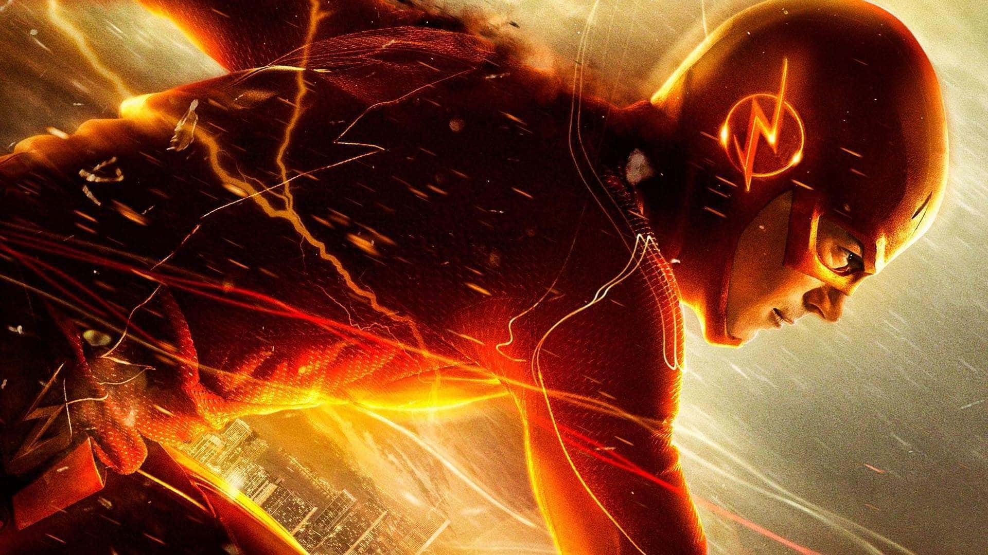 Cool Flash Charging Up Yellow Lightning Background