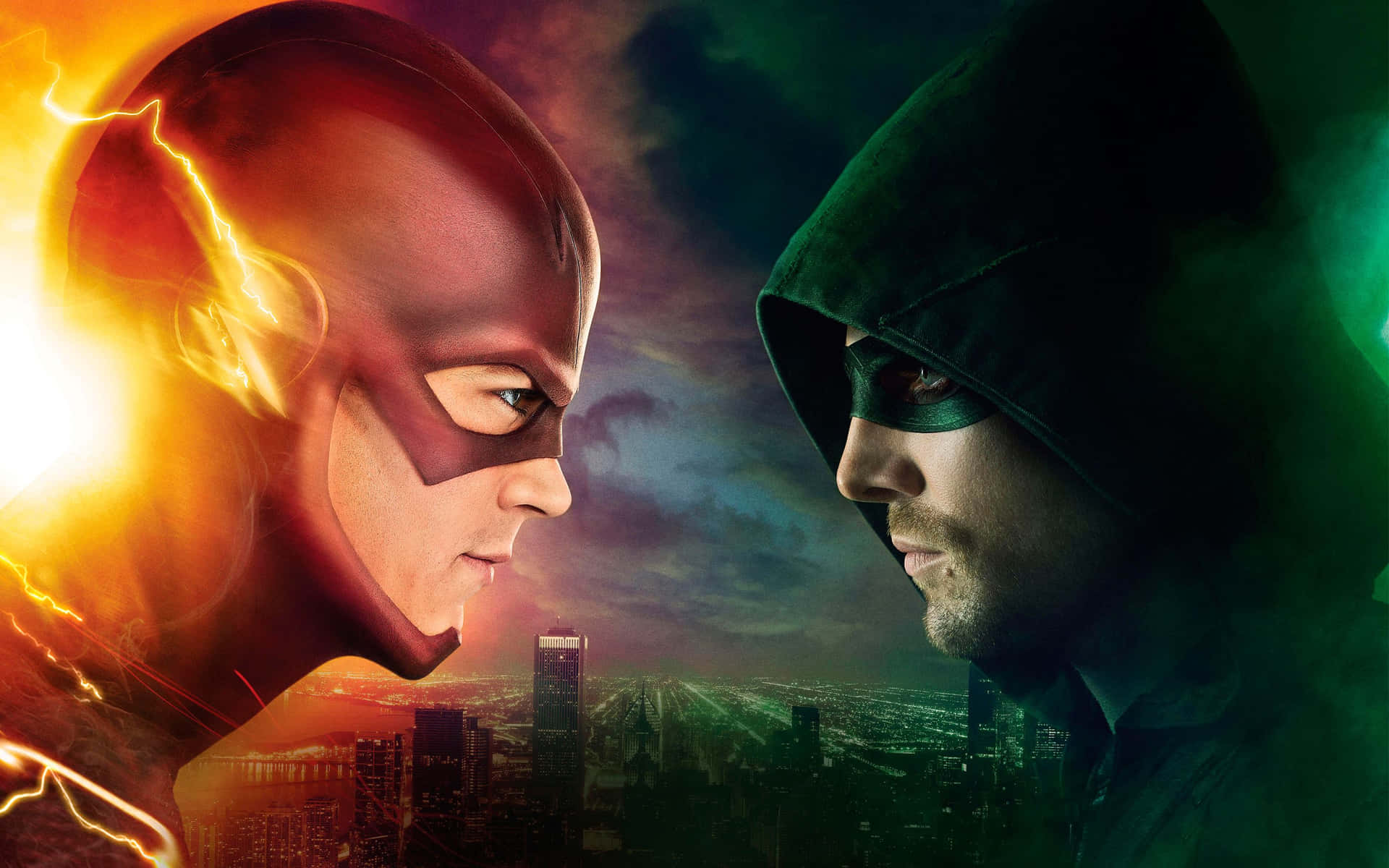 Cool Flash Facing Arrow Poster Background