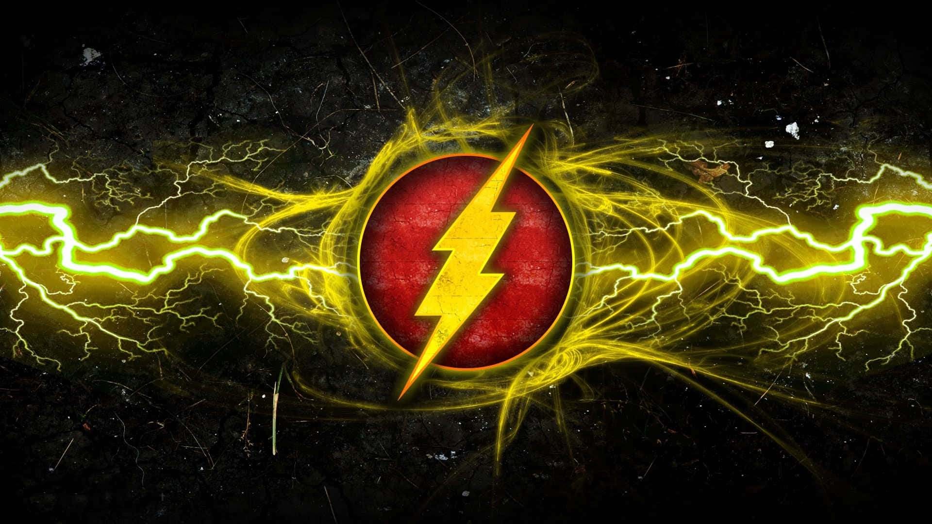 Cool Flash Yellow Lightning Logo Background